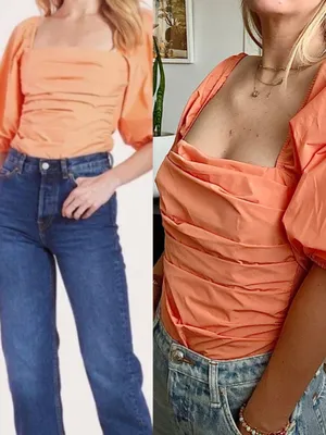 Amanda Uprichard Lucrezia Nectarine Balloon Sleeve Bodysuit thumbnail 2