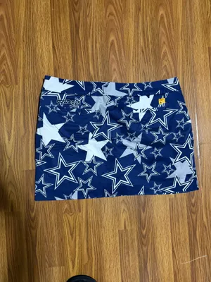 Loudmouth x Dallas Cowboys Navy/Silver Active Star Mini Skirt Size 16. thumbnail 3