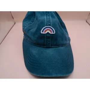 Time and‎ Tru Womens Blue Rainbow Embroidered Baseball Cap Hat NWT TT203645 OS thumbnail 2