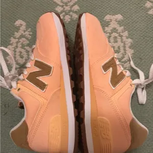 New Balance Women's Peach and Gold Sneakers thumbnail 2