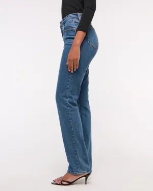 Abercrombie 90s Straight Mid-Rise Curve Love thumbnail 2
