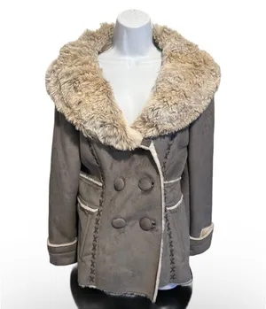 Sonoma Life+Style Faux Fur Coat Size Medium thumbnail 1