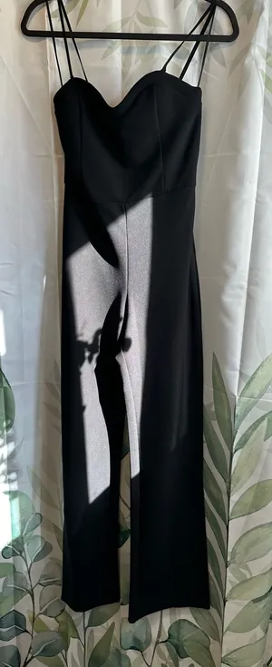 Abercrombie & Fitch Black Strapless Sweetheart Jumpsuit thumbnail 1