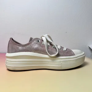 Converse Chuck Taylor‎ All Star Platform Sneakers Metallic Pink Silver Size 8.5 thumbnail 5