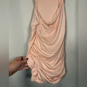 Oh Polly Entwined Blush Pink Twist Cut Out Mini Dress Size 2 thumbnail 9