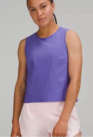 NWT Lululemon Swift Ventilated Running Tank Charged Indigo Purple W1DSMS Size 2 thumbnail 1