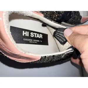 GOLDEN GOOSE Hi Star Glitter Star Black Pink Gold White‎ Women's Sneakers Sz 38 thumbnail 10