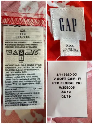 Gap Soft Cami Dress XXL V Neck Smocked Floral Red White NWT Sundress Casual thumbnail 10