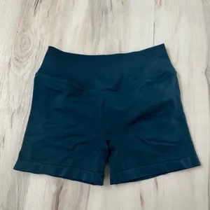 High-Waist Seamless Bike Shorts in Deep Teal thumbnail 4