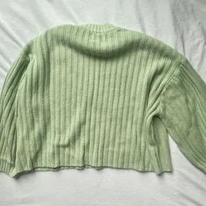 light green ribbed knit mock neck Princess Polly sweater thumbnail 4