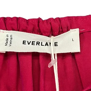 Everlane Tencel Gathered Maxi Dress L Pink Button Modest Oversized Quiet Luxury‎ thumbnail 11
