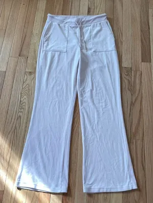 Refuge Baby Pink Velour Wide Leg Sweatpants Womens Large Balletcore thumbnail 1