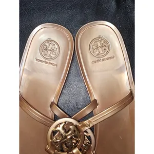 Tory‎ Burch Womens Rose Gold Mini Miller Jelly Thong Sandals 10 thumbnail 3