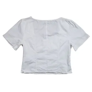 NAKD Puffy Shoulder Corset Top Womens Medium 38 White Side Zip Boho thumbnail 9