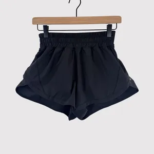 Lululemon Womens Shorts Black Track That High Rise Lined Athletic Stretch Size 4 thumbnail 3