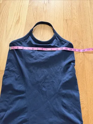 Oiselle Wazelle Navy Blue Halter Seamless Tank Top Sz S thumbnail 2