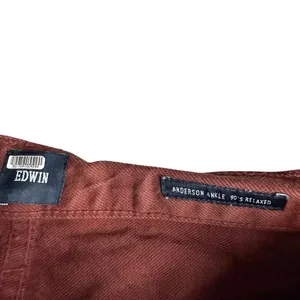 Edwin Women’s Size 26 Anderson Ankle 90’s Relaxed Pants Brown Denim Old Money‎ thumbnail 3