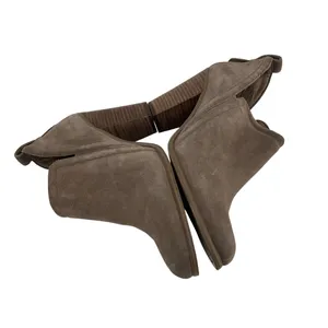 Vince Camuto Francia Suede Bootie Taupe Stacked Block Heel 8.5 Ankle Boots thumbnail 11