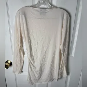 Reformation Margot Asymmetric Knit Top in Fior Di Latte M thumbnail 5