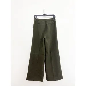L’agence Pilar Tweed Wide Leg Pants Size 2 Green Textured Chic Quiet Luxury thumbnail 11