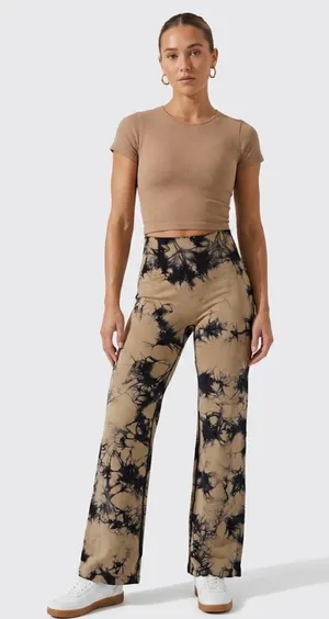 Tie Dye Scrunch Butt Seamless High Waist Flare Leggings - Size XL thumbnail 1