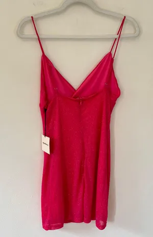 NEW Sydney Sparkle Glitter Bodycon Mini Dress Party Pink thumbnail 7
