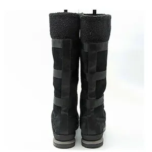 Timberland Women Vintage 90s Y2K Black Genuine Leather Tall Lug sole Boots thumbnail 2