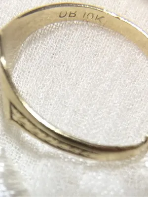 ANTIQUE OSTBY & BARTON 10K GOLD BABY RING Sz 2 thumbnail 3