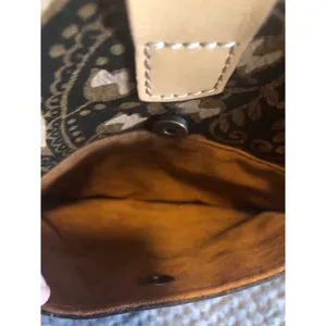 Patricia Nash Venezia Brown and Tan Leather Crossbody Pouch - Discontinued thumbnail 8