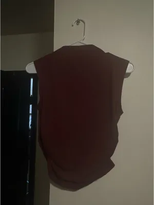 Burgundy Tank Ruched Red Size XS thumbnail 4