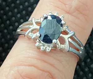 Black Onyx Sterling Silver Ring 5 thumbnail 1