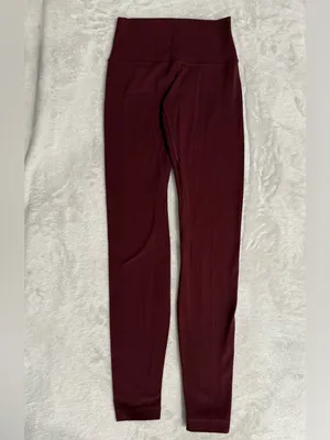 Lululemon High Rise Leggings Burgundy Maroon Yoga Pants Size 4 thumbnail 4
