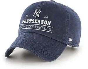 ‘47 Adult 2024 MLB Postseason New York Yankees Navy Cleanup Baseball Hat NWT thumbnail 1