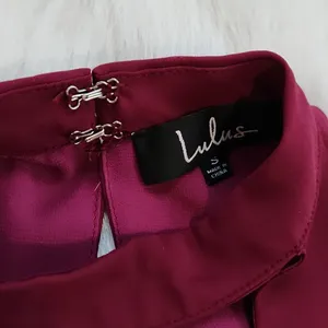 LULUS GROOVE THING SWING DRESS MOCK NECK‎ IN MAGENTA Small thumbnail 7