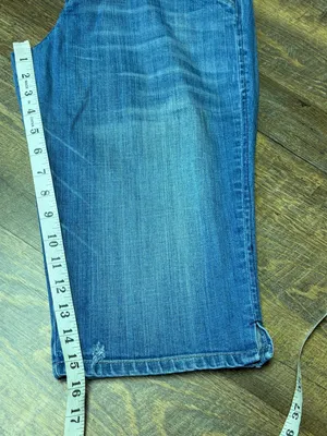 Vintage Y2K American Eagle Low Rise Bermuda Denim Jean Shorts Womens 14 Distress thumbnail 10