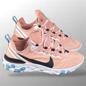 Nike React Element 55 Washed Coral Black Blue Womens Sneakers BQ2728-602 US 9 thumbnail 2