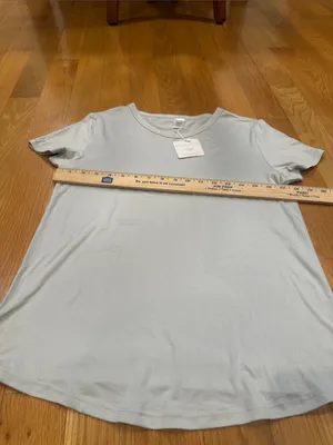 NWT MIA & Tess grey short sleeve lounge shirt size small thumbnail 2