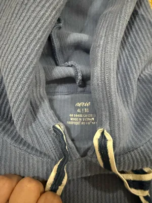 Aerie Blue Hoodie Cropped New Love Corded thumbnail 3
