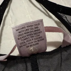 Victoria's Secret Bead Sequin Black Mesh Slip Side Cutout Sheer Lingerie Medium thumbnail 14