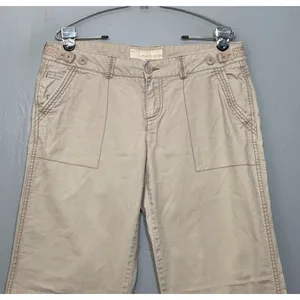 Maurices Women Size 9 10 Tan Khakis Pants Baggy Straight Casual 90s Y2K Utility thumbnail 2