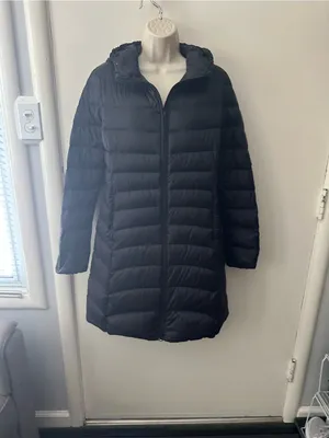Uniqlo Black Long Quilted Puffer Coat thumbnail 6