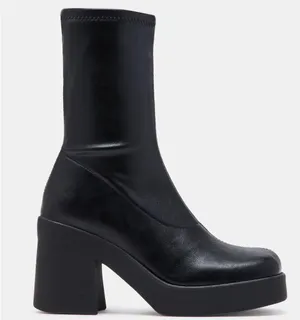 Madden Girl Black Women's Platform Boots thumbnail 7