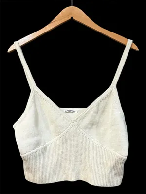 Reformation Grace Sweater Cami – Cream – Size Large – 100% Organic Cotton thumbnail 2