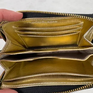 Michael‎ Kors Black Snake-Embossed Wristlet with Gold Plate thumbnail 7