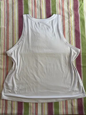 Athleta White Scoop Neck Performance Tank large never used thumbnail 2