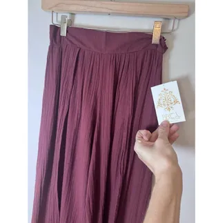 BECCA by Rebecca Virtue Pant Wide Leg Coverup Gauzy Side Slit NWT Coconut XS thumbnail 7