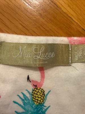 Mia Lucce flamingo pajama short set size Xlarge . thumbnail 4