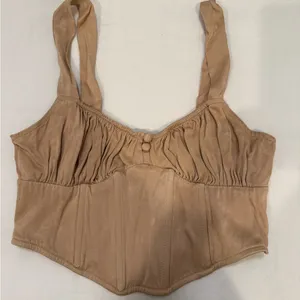 Zara Tan Corset Bra Top thumbnail 1