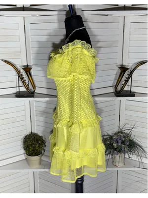 Simplee Apparel Retro rare neon mini dress mesh lace off shoulder cosplay pollypocket dollcore S thumbnail 4