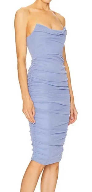 Michael Costello x REVOLVE India Midi Dress in Periwinkle XXS thumbnail 1